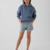 Pantaloncini in denim a righe a vita bassa per bambini