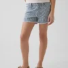 Pantaloncini in denim a righe a vita bassa per bambini