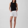 Pantaloncini in denim a vita alta (3,5") dal taglio dritto e morbido