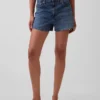 Pantaloncini in denim a vita alta (3,5") dal taglio dritto e morbido