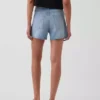 Pantaloncini in denim a vita alta (3,5") dal taglio dritto e morbido