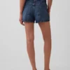 Pantaloncini in denim a vita alta (3,5") dal taglio dritto e morbido