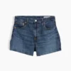 Pantaloncini in denim a vita alta (3,5") dal taglio dritto e morbido