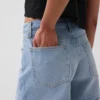Pantaloncini in denim a vita alta (3,5") dal taglio dritto e morbido