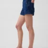 Pantaloncini in denim a vita alta (3,5") stile marinaro, dal taglio dritto e morbido