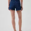 Pantaloncini in denim a vita alta (3,5") stile marinaro, dal taglio dritto e morbido