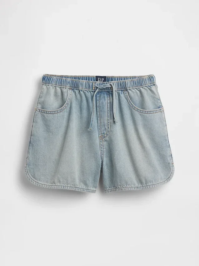 Pantaloncini in denim a vita alta per bambini