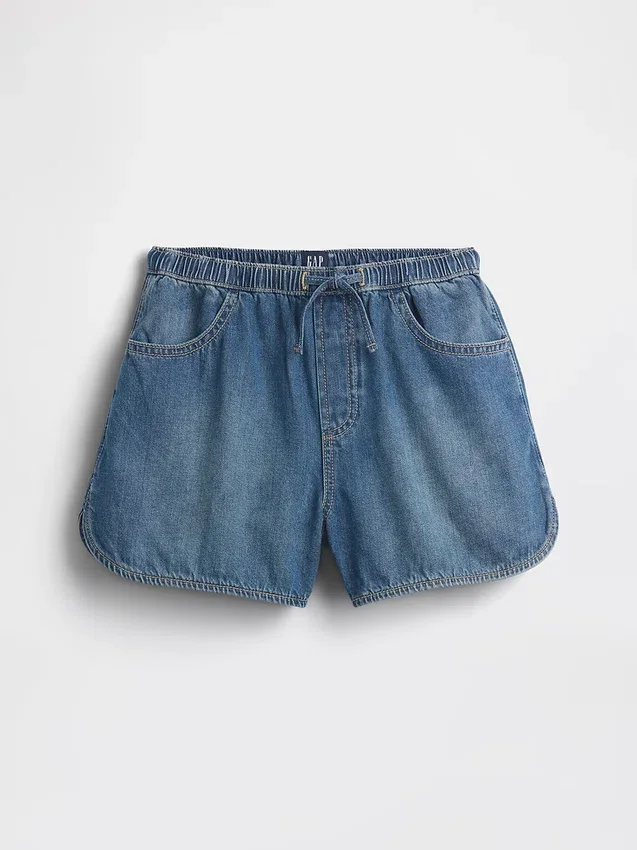 Pantaloncini in denim a vita alta per bambini "Easy Dolphin"