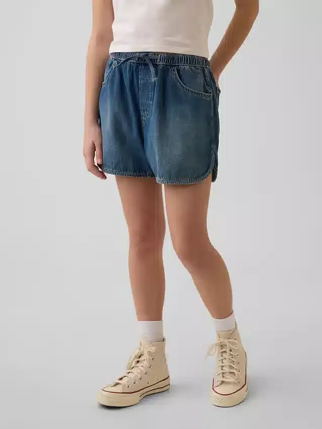 Pantaloncini in denim a vita alta per bambini "Easy Dolphin"
