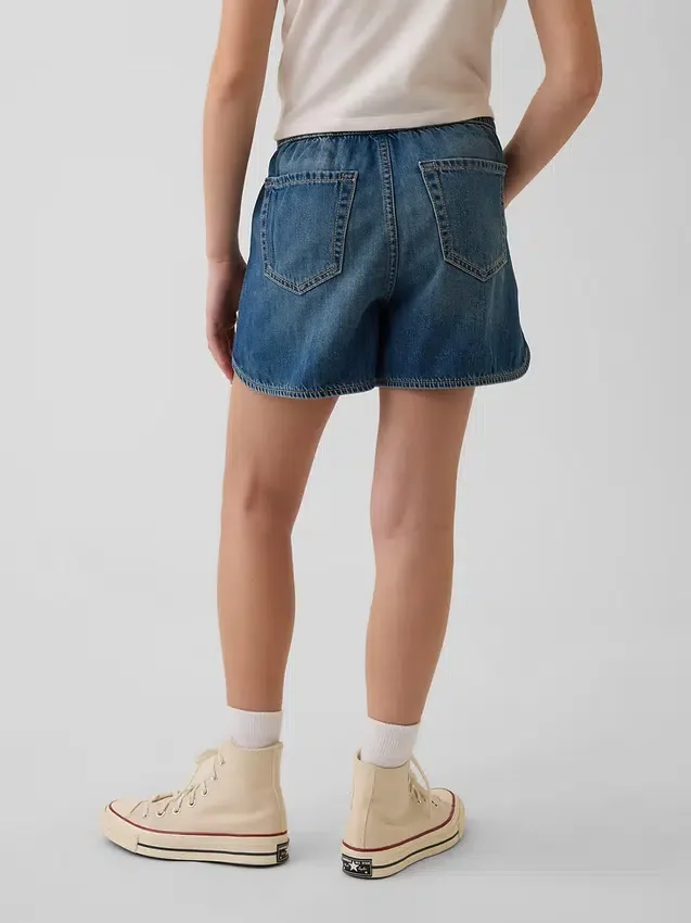 Pantaloncini in denim a vita alta per bambini "Easy Dolphin"