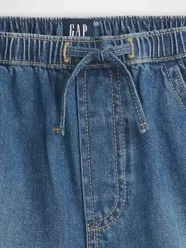 Pantaloncini in denim a vita alta per bambini "Easy Dolphin"