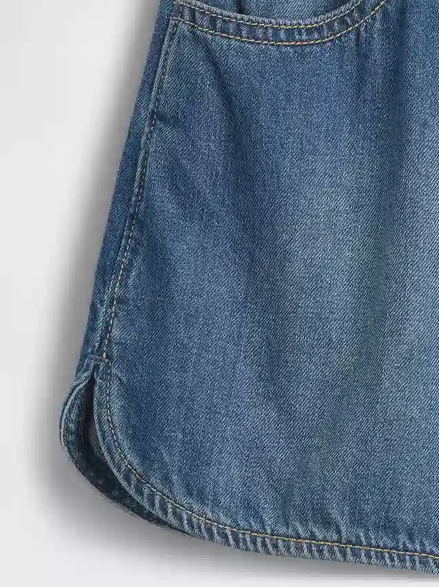 Pantaloncini in denim a vita alta per bambini "Easy Dolphin"