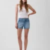 Pantaloncini in denim a vita bassa da 3"