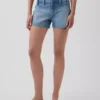 Pantaloncini in denim a vita bassa da 3"