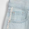 Pantaloncini in denim a vita bassa e linea allungata per bambini