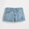 Pantaloncini in denim a vita bassa per bambini