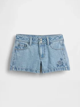 Pantaloncini in denim a vita bassa per bambini