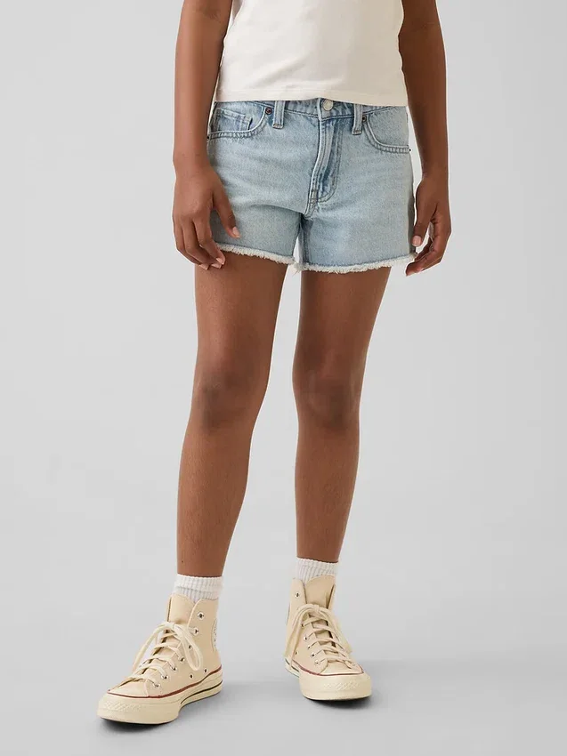 Pantaloncini in denim a vita bassa per bambini
