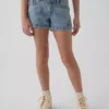 Pantaloncini in denim a vita bassa per bambini