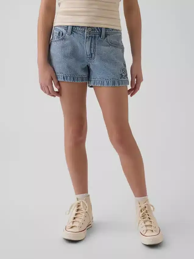 Pantaloncini in denim a vita bassa per bambini