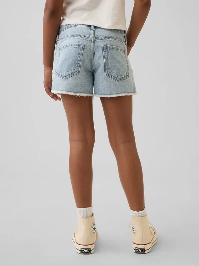 Pantaloncini in denim a vita bassa per bambini