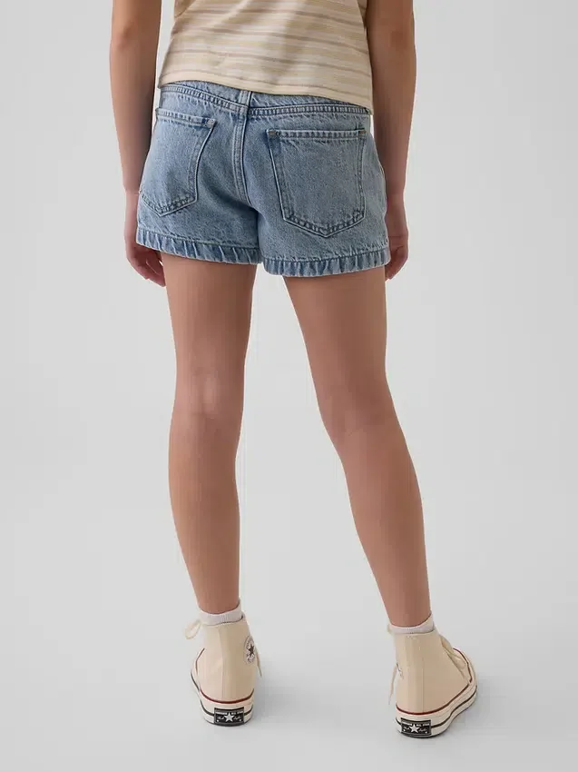 Pantaloncini in denim a vita bassa per bambini