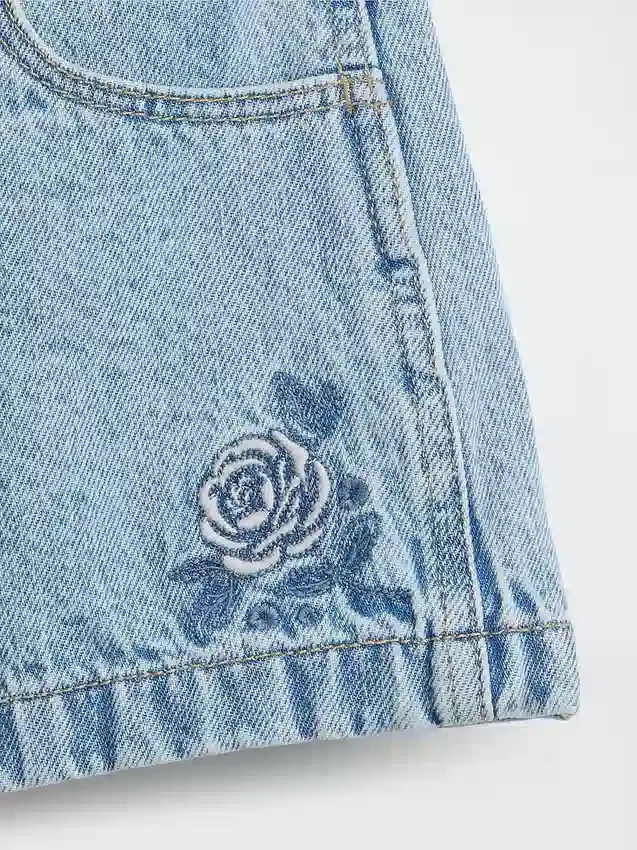 Pantaloncini in denim a vita bassa per bambini