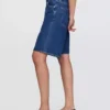 Pantaloncini in denim a vita media e linea allungata da 11"