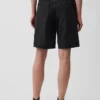 Pantaloncini in denim a vita media e linea allungata da 11"