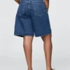 Pantaloncini in denim a vita media e linea allungata da 11"
