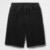 Pantaloncini in denim a vita media e linea allungata da 11"