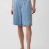 Pantaloncini in denim a vita media “Easy Stripe” ultra morbidi, modello longline, da 11"