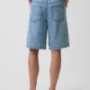 Pantaloncini in denim a vita media “Easy Stripe” ultra morbidi, modello longline, da 11"