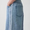 Pantaloncini in denim a vita media “Easy Stripe” ultra morbidi, modello longline, da 11"
