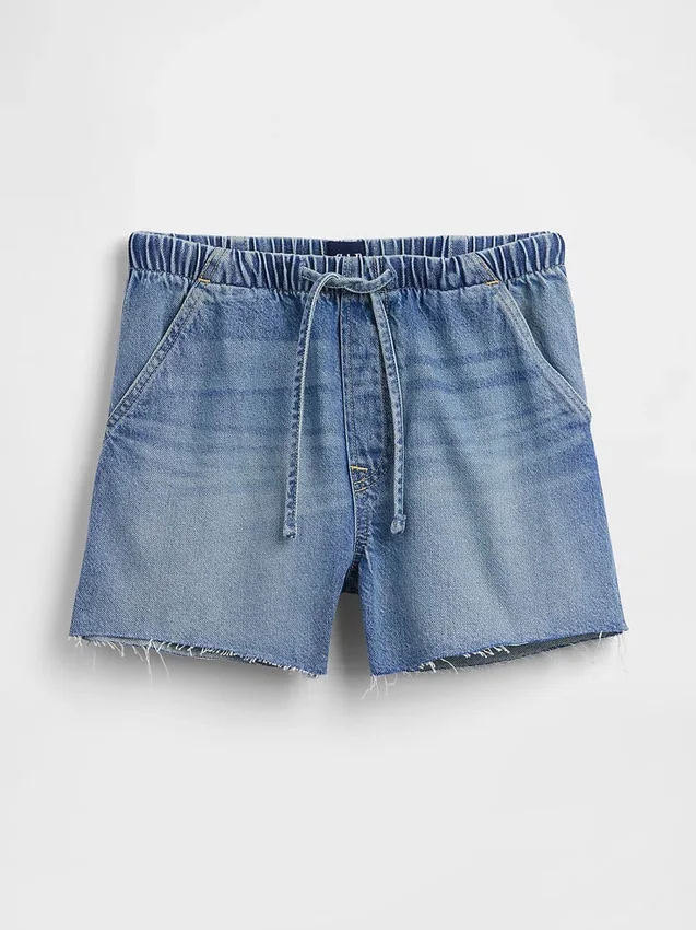Pantaloncini in denim comodi a vita bassa da 3,5”
