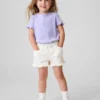 Pantaloncini in denim con volant a vita bassa per neonato & bebè