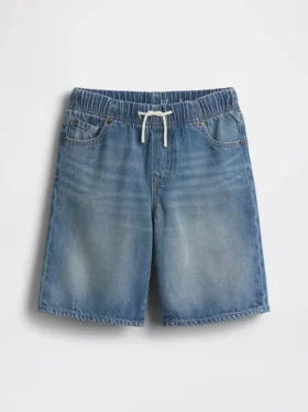 Pantaloncini in denim per bambini ultrasoft stile anni ’90, dal taglio ampio e comodo