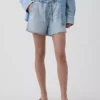 Pantaloncini in denim ultra morbidi a vita bassa da 3,5”