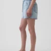 Pantaloncini in denim ultra morbidi a vita bassa da 3,5”