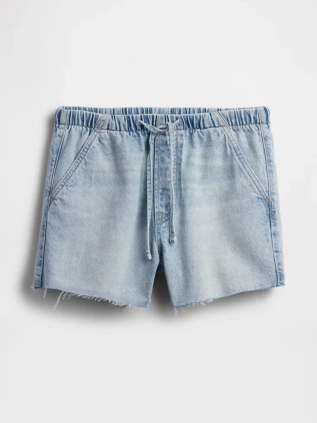 Pantaloncini in denim ultra morbidi a vita bassa da 3,5”