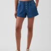 Pantaloncini in denim ultrasoft a vita media