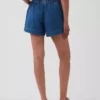 Pantaloncini in denim ultrasoft a vita media