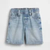 Pantaloncini in denim ultrasoft con elastico in vita per neonato & bebè
