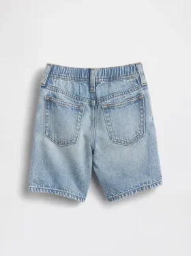 Pantaloncini in denim ultrasoft con elastico in vita per neonato & bebè
