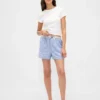 Pantaloncini in flanella con logo