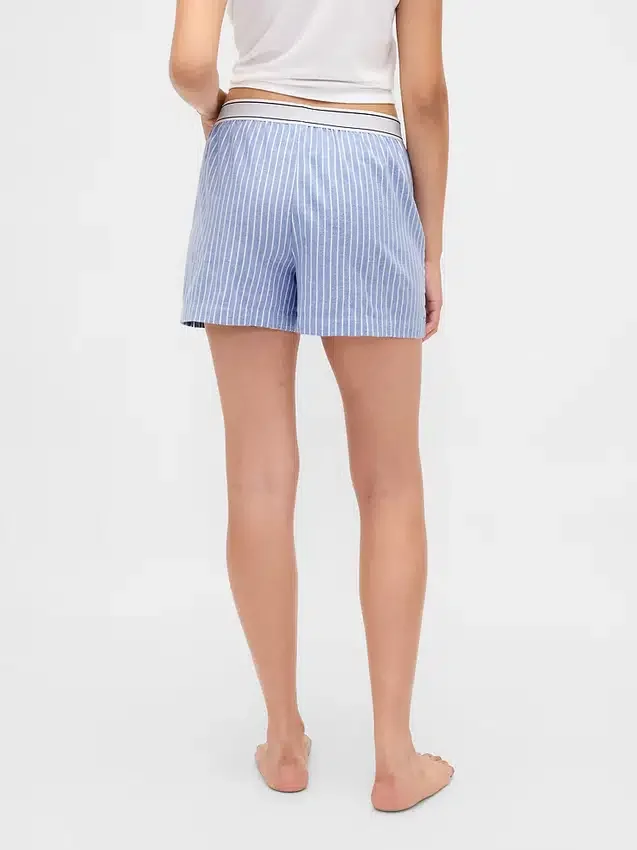 Pantaloncini in flanella con logo