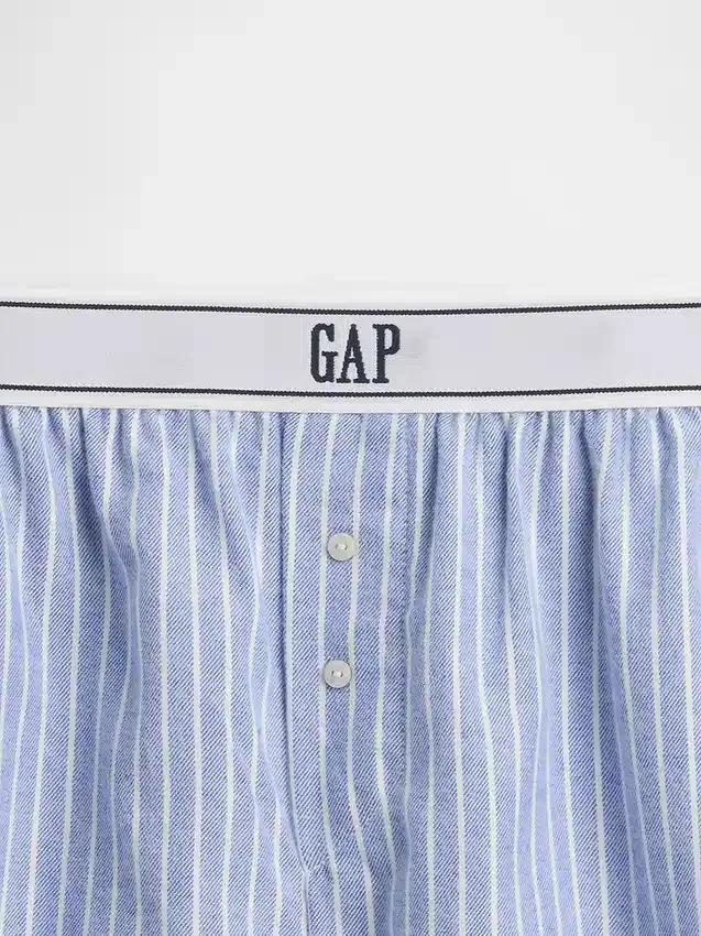 Pantaloncini in flanella con logo
