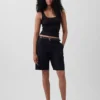 Pantaloncini in misto lino a vita bassa da 9"