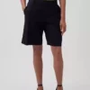 Pantaloncini in misto lino a vita bassa da 9"