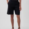 Pantaloncini in misto lino a vita bassa da 9"